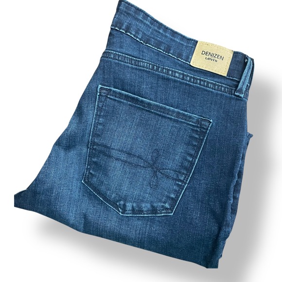 Denizen Levi's Mid Rise Skinny 14m 32x30 Dark Wash Jeans Women's Denim Pants - Picture 1 of 8